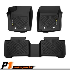 Floor Mats TPE Fit for 2018-23 Toyota Tacoma Double Cab, Automotive Car Interior Accessory, Car Accessories All-Weather Anti-Slip Floor Liners fathersdaygift