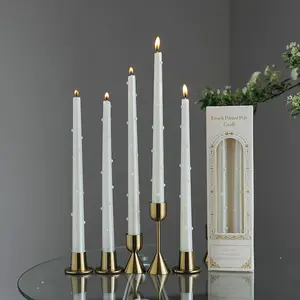 2 Pack Pearl Long Stick Scented Candles, Hotel Candle Atmosphere Desktop Decor, European Romantic Smokeless Pearls Candles, Halloween