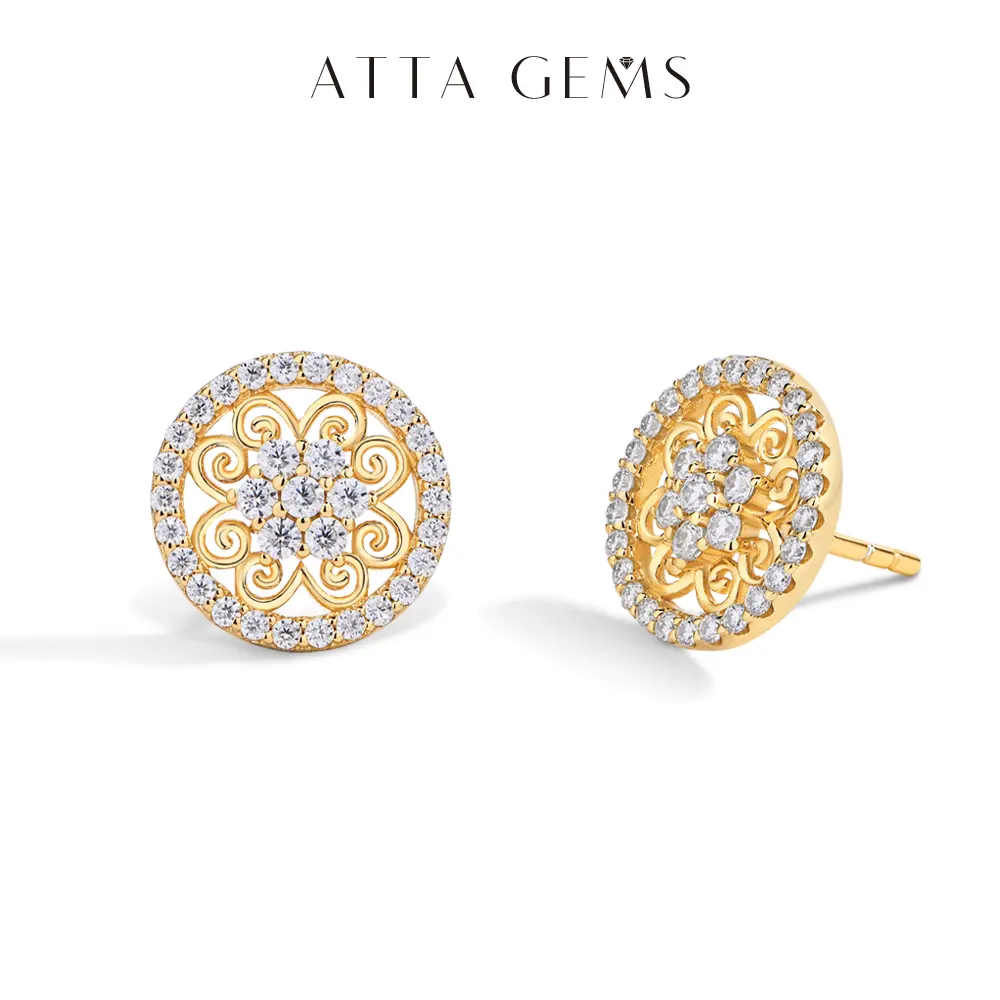 Stud Earrings for Women, Classic Solitaire 0.7 Carat D Color Sparkling Artificial Moissanite in a Fine Metal Setting, Moissanite Studs Earrings, Fashionable Earrings