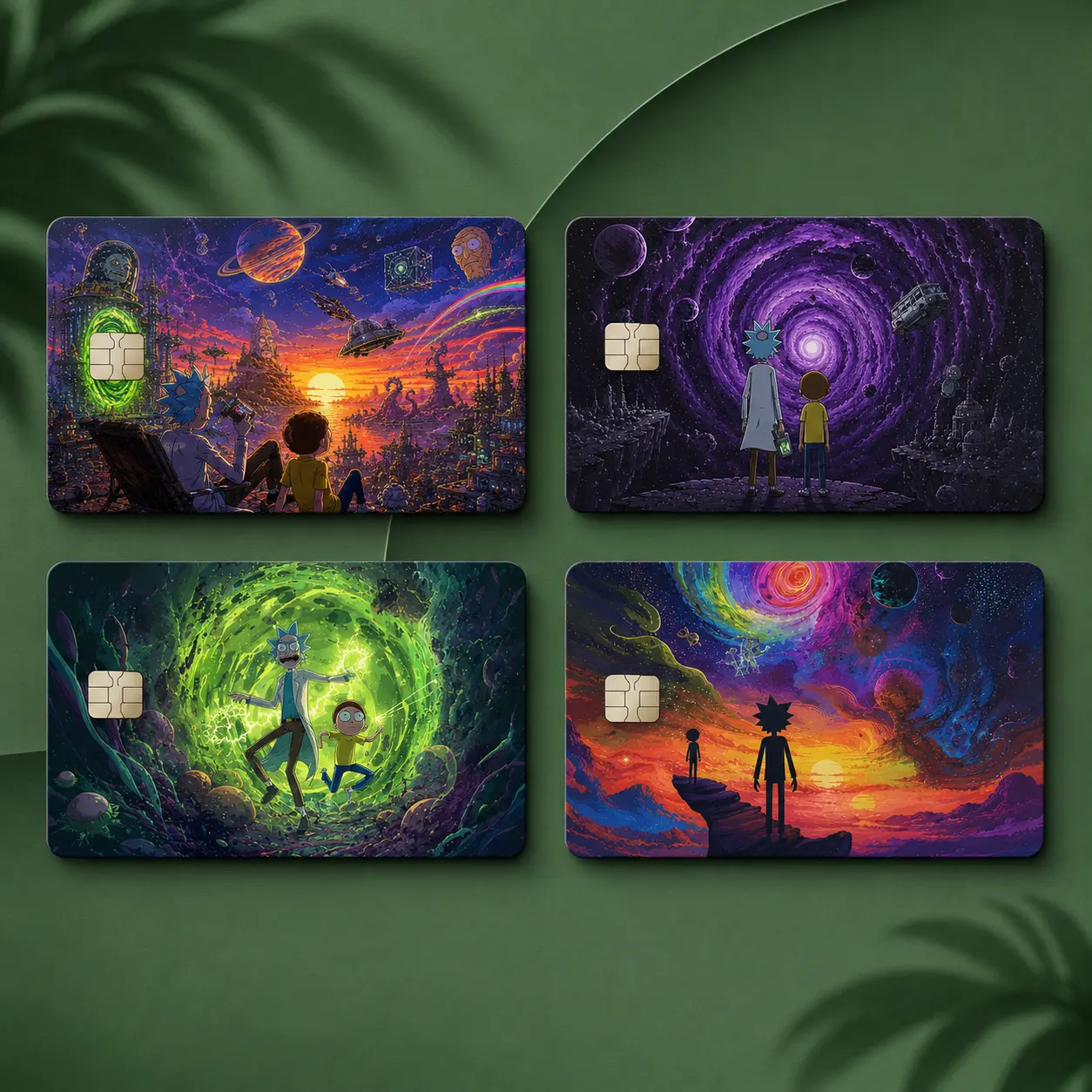 Galaxy Cliff Sci-Fi Card Skin – Cosmic Adventure Sticker