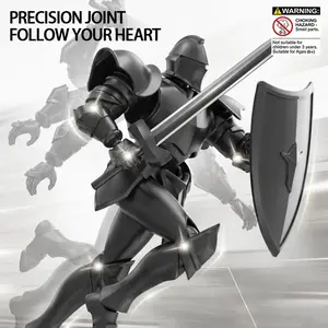 Medieval Horse Knight Set, Multi-Jointed Doll, Assemble Model, Stress Relief Toy, DIY Building Challenge, High-Value Decor Gift