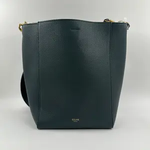 Pre-owned Celine leather bucket tote handbag