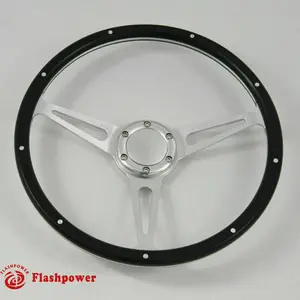 14" Black Forest Wood Steering Wheel Ford Focus Mustang Shelby AC Cobra W/Horn
