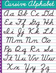 Cursive Alphabet: Cursive Handwriting Workbook for Kids and teen