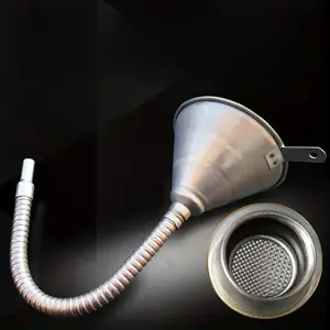 Car Funnel with Flex Tip, Durable Car Engine Oil & Fluids Funnel with Filter, Wide Neck Design, Small Mouth, Power Steering Fluid Funnel