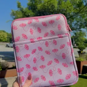 Pink Butterfly Reader Book & Kindle Pouch, E-Reader Zip up Book Sleeve, Bookworm Gift, Book Protector, Soft Girlie Reading Accessoires
