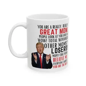 Funny Great Mom Coffee Mug, Mother's Day Gift for Mum, Ceramic Coffee Mug Tea Cup Mothers Day Gifts