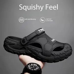 Men's outdoor clogs, slip-on anti-slip sandals, comfortable and suitable for the beach, poolside, and all seasons