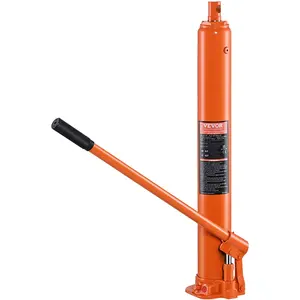 【Summervibes】VEVOR Hydraulic Long Ram Jack, 4 Ton Engine Hoist Cylinder with Single Piston Pump And Flat Base, Hydraulic Ram Cylinder for Engine Lift Hoists, Hydraulic Garage/Shop Cranes, Mechanical, Farm