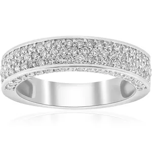 1 ct Diamond Wedding Ring 14k White Gold Womens Anniversary Band