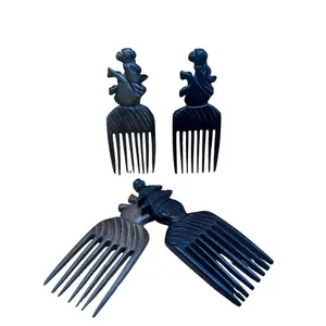 WURUS Wooden Afro Pick - Handcrafted Hair Styling Tool for Natural Hair Care & Styling