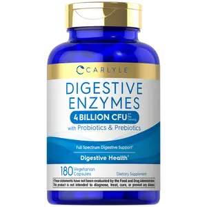 Carlyle Digestive Enzymes | with Probiotics & Prebiotics | 180 Capsules | Non-GMO and Gluten Free Supplement for Men & Women
