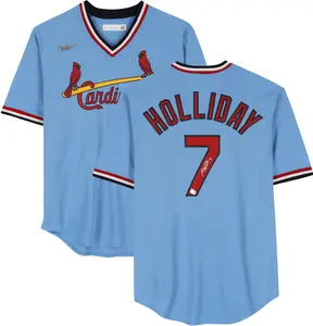 Matt Holliday St. Louis Cardinals Autographed Light Blue Nike Cooperstown Replica Jersey - Fanatics Authentic Certified