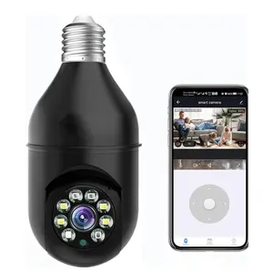 WiFi Panorama Camera Light Bulb Outdoor,Home Light Surveillance Camera