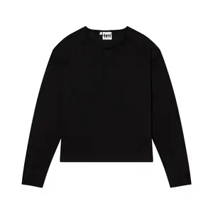 'Terrain' Black Slub Longsleeve Tee