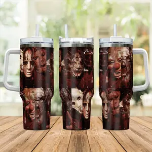 Slipknot 40oz Insulated Tumbler With Handle, Gift For 25th Anniversary Band, Mug For Fan Slipknot, Nu Metal Fans, Retro Rock Music Tumbler, Vintage Heavy Metal Cup, Rock Legend Artwork Stainless Steel Tumbler , Musician Fan Drinkware