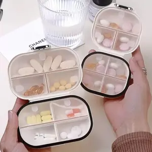 Portable Single‑Compartment Travel Pill Box, Compact Pocket‑Size Dustproof Waterproof Medication Organizer Case, Mini Daily Vitamin Medicine Storage Container for Home Office School Outdoor Travel Healthcare Use