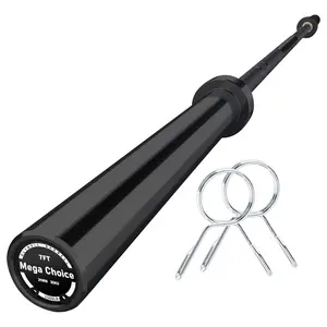 7FT Barbell,45lb Alloy Steel Barbell Bar,1500Lbs Load Capacity Bench Press Fit 2" Standard Weights,Fit 2” Standard Weights,Black