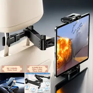 Car Headrest Tablet Stand, 360° Rotating Car Headrest Tablet Holder, Universal Car Interior Accessory for Tablets and Phones, Universal Car Mount