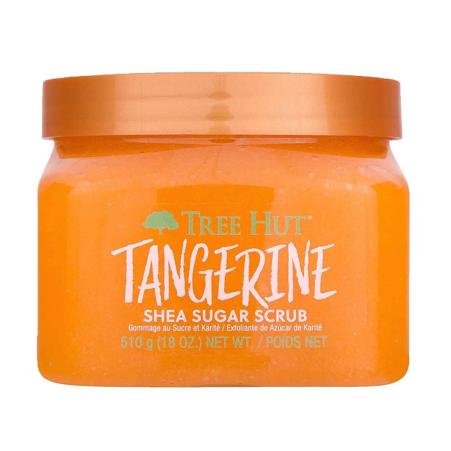 Tree Hut Tangerine Scent Gentle Sugar Body Scrub in Jar, 18oz Vegan Exfoliator with Shea Butter & Essential Oils, Salicylic-Infused Nourishing Treatment for All Skin Types, Self-Care Gift for Women, Body Care