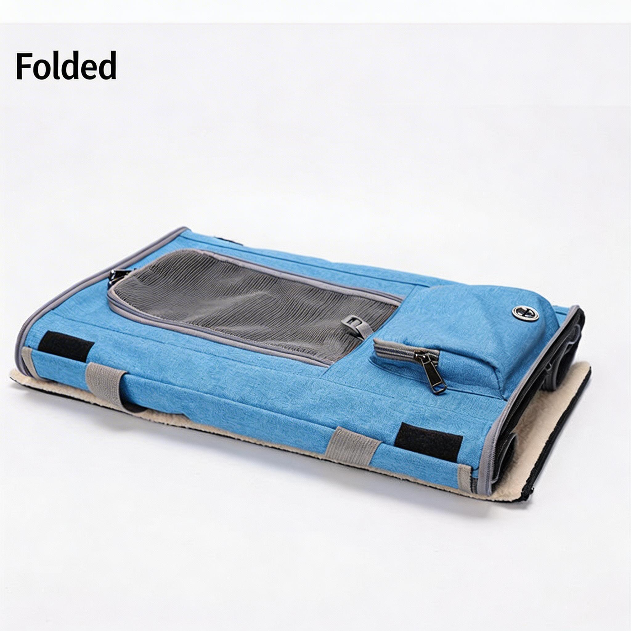 Foldable Travel Pet Carriers Car Bags for Medium Cats And Small Dogs - Durable, Breathable,  with Privacy Features, Easy to Carry, Zipper Closure, Portable Pet Crates, Privacy Pet Bags, Oxford Cloth Pet Cages, Dog Travel Bags