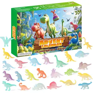 Christmas Dinosaur Countdown Calendar Set, 24 Surprise Giant Dinosaurs Advent Calendar, Christmas Gift Set, Holiday Fun and Excitement