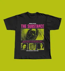The Substance 2024 Film Graphic Tee, Demi Moore Body Horror Shirt