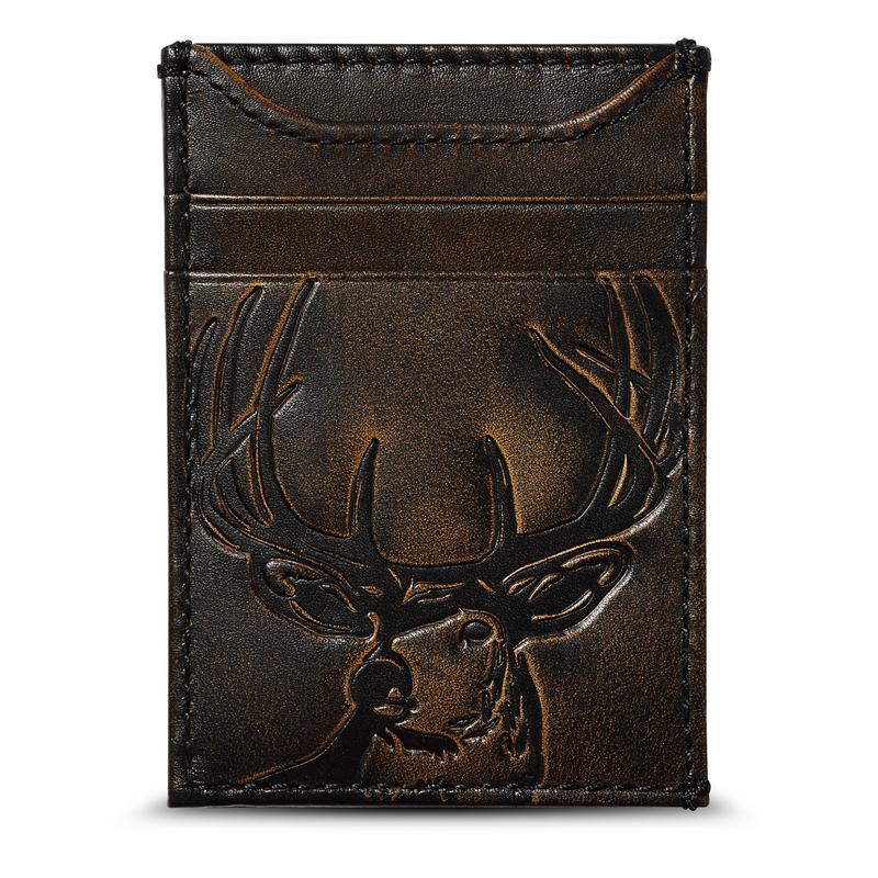 Deer Magnetic Front Pocket Exquisite Wallet Leather Cowhide Wallet
