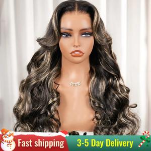 ISEE HAIR Highlight Balayage Color Body Wave Wig 180% Density Middle Part Wear Go T Part Lace Pre Plucked Human Hair Wigs With Smart Clips Vacation Hair #Summervibe#ISEECrochetNewArrivals