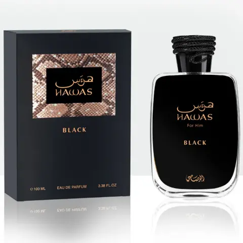 Rasasi Hawas Black Eau De Parfum Spray for Men 3.4 Oz