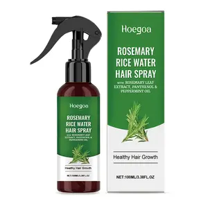 Rosemary Rice Water Hair Growth Spray for Thicker Fuller Hair, Nourishing Hair Loss Treatment & Scalp Care for Dry Damaged Frizzy Hair, Leave-In Hair Mist for Women & Men, 3.4 Fl Oz  Treatment Oil