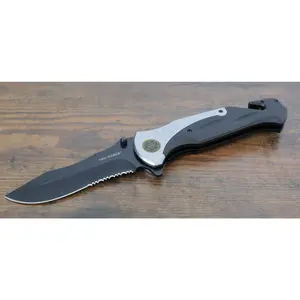 11” Mega XL Folding Pocket Knife Sprint Assist Black Big Heavy Duty Metal Xtreme