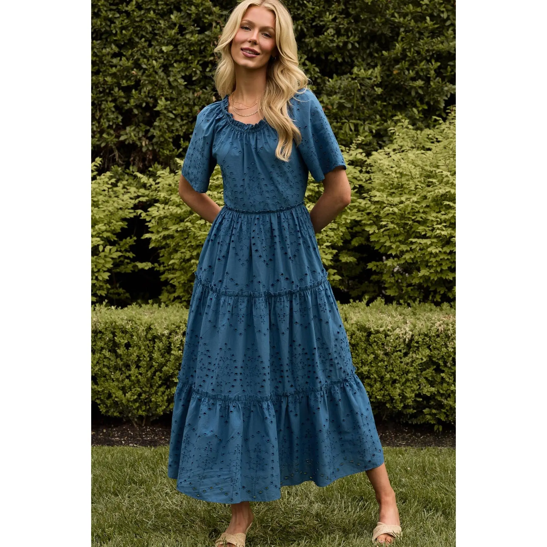 Etta Dress in Cobalt