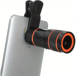Clip-On 8x Zoom Telephoto Lens for All Smartphone Cameras - High-Definition Glass Monocular Accessory