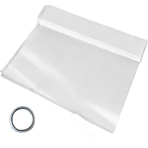 Greenhouse Film 12 x 25 Ft, 6 Mil Thick Polyethylene Clear Plastic Film, UV Resistant Greenhouse Cover, Weatherproof Poly Film for Plant Growth, Durable Greenhouse Plastic with Superior Toughness