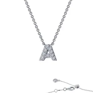 Block Letter A Pendant Necklace