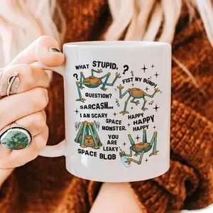 Project Hail Mary Tau Ceti Coffee Mug, Rocky Jazz Hand Amaze Amaze Rocky Inspired Ceramic Mug, Sci-Fi Book, Andy Weir, Nerdy Bookish Mug, 11oz Tea Cup, Travel Coffee Mug, 15oz Large Ceramic Mug, Gift for Fans, Kitchen Drinkware