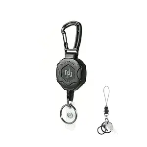 Anti-Theft Phone Cord with Steel Cable, Adjustable Keychain Carabiner, Outdoor Gear, Ideal for Skiing, Climbing, Fishing, Office Use
