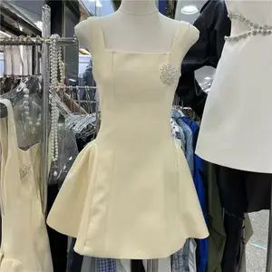 Ivory Sculpted Mini Dress