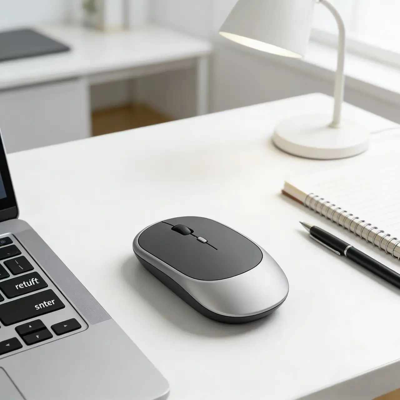 Rechargeable Wireless Mouse, Ergonomic Design, Dual Mode (BT+2.4g), Long Lasting Battery, Compatible with Laptops, Desktops, Tablets, Wireless Office Mouse, Wireless Rechargeable Mice