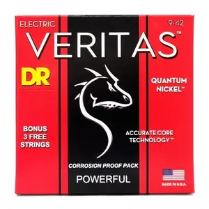 DR Strings Veritas Quantum Nickel Electric Guitar Strings 9-42