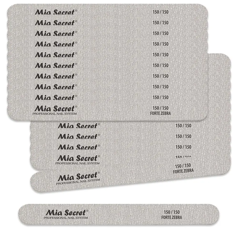Mia Secret Professional Nail Shapers, 150/150 Grit for Shaping & Smoothing - Salon Grade Nail Supplies for Manicure & Acrylics, Gentle, Smooth Edge, Precise Shape, Natural Nails