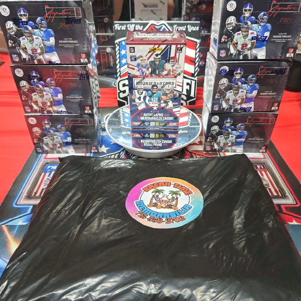 Break 491. PIck Your Team Football. (1) Breaktime Memorabilia Autographed Jersey. (6) Topps Signature Blasters. Rookies and Stars Hobby.