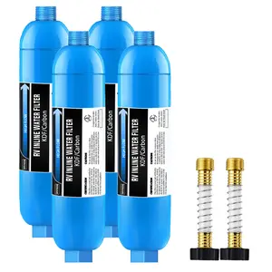 4Pcs RV  Water Filters-NSF CertiifiedE, with Hose Protectors, Installation Portable, For RVs and Boats,  Reduce Lead, Fluoride, Chlorine , Odors.