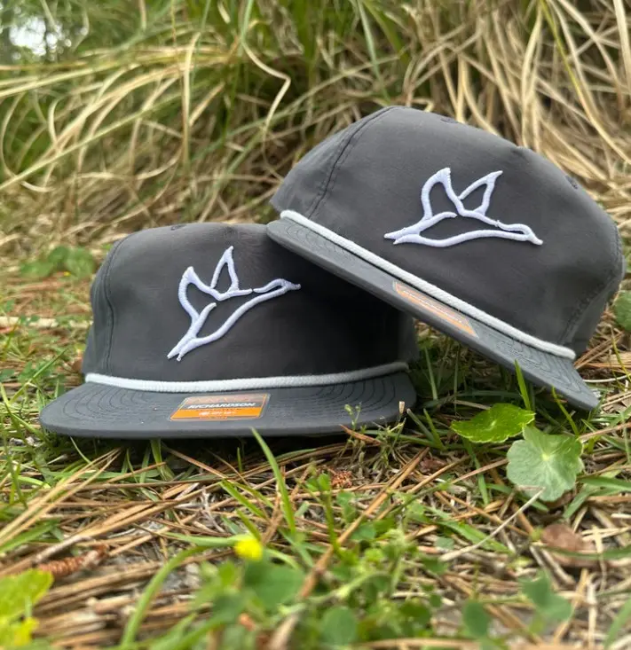 Grey/White Duck Icon Grandpa Rope Hat | Combat Waterfowl