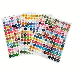 4pcs New Love Color Mark Sticker DMC Cross Stitch Number Identification Mark Number Sticker Convenient Diamond Painting Tool