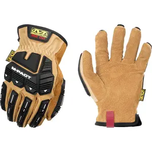 : Durahide M-Pact Driver F9-360 Leather Work Gloves: All Around A9 Cut Resistance, Abrasion Resistance, Impact Protection (Large, Brown)