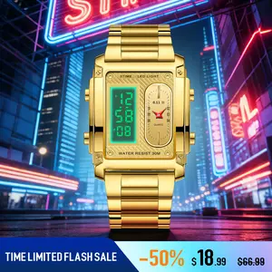 mens digital quartz square watch features a dual-movement, multifunctional sports design with a three-time zone display, waterproof build, and luminous dial. Minimalist, elegant, and durable—perfect for everyday wear or as a gift.