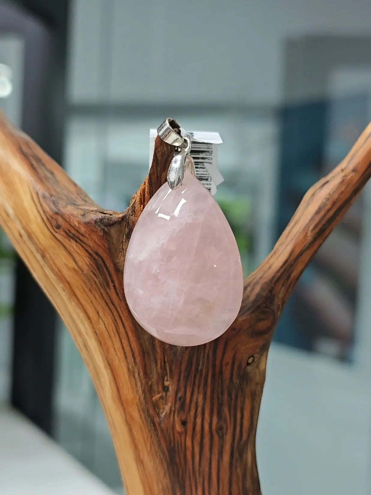 Aileen(15957)gc.Rose Quartz Teardrop Pendant