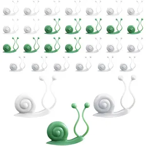 30pcs Creative Snail Shaped Plant Climbing Wall Fixture Clips – Self Adhesive Mini Plant Wall Clip Support, Wall Plant Holder, for Indoor Outdoor Decoration, for Pothos, Plant Vines